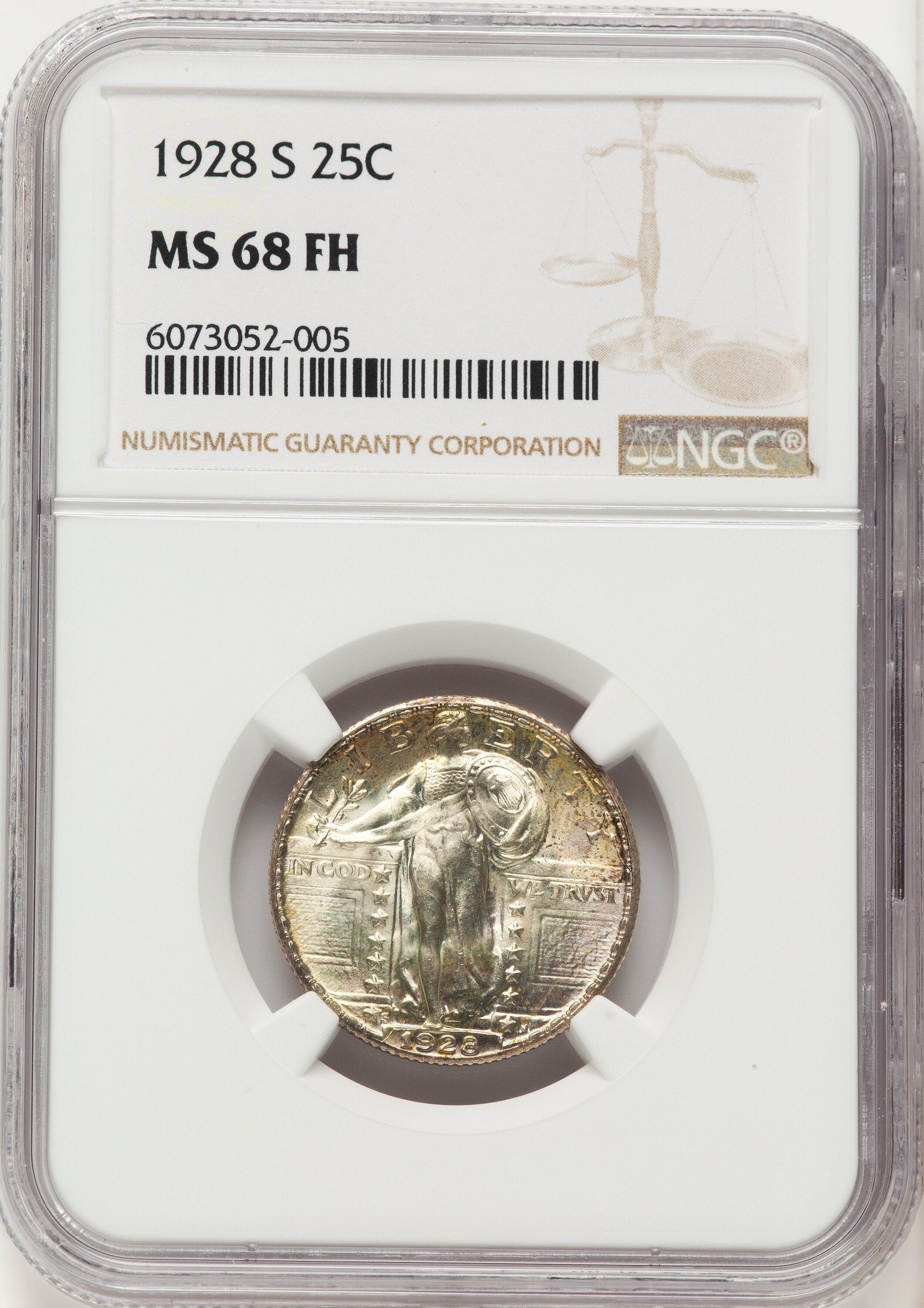1928-S 25C FH Standing Liberty Quarter NGC MS68