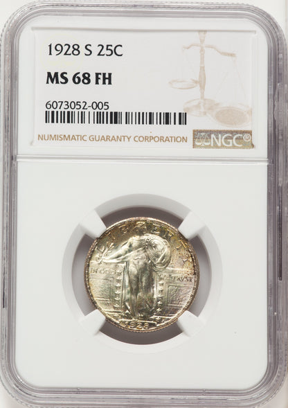 1928-S 25C FH Standing Liberty Quarter NGC MS68