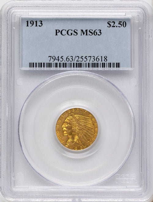 1913 $2.50 Indian Quarter Eagle PCGS MS63