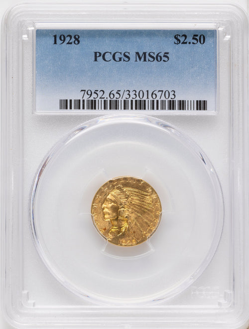 1928 $2.50 Indian Quarter Eagle PCGS MS65