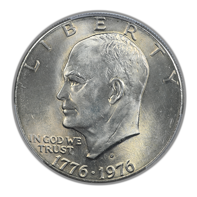1976-D Type 2 Clad Eisenhower Ike Dollar $1 PCGS MS66+