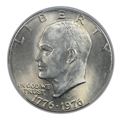 1976-D Type 2 Clad Eisenhower Ike Dollar $1 PCGS MS66+