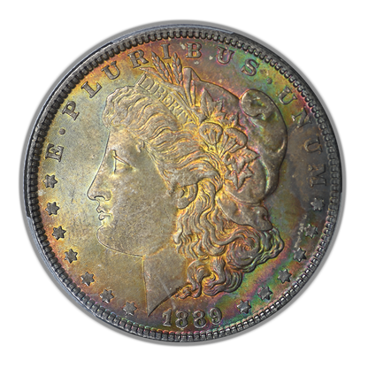 1889 Morgan Dollar $1 PCGS MS64 - TONED!