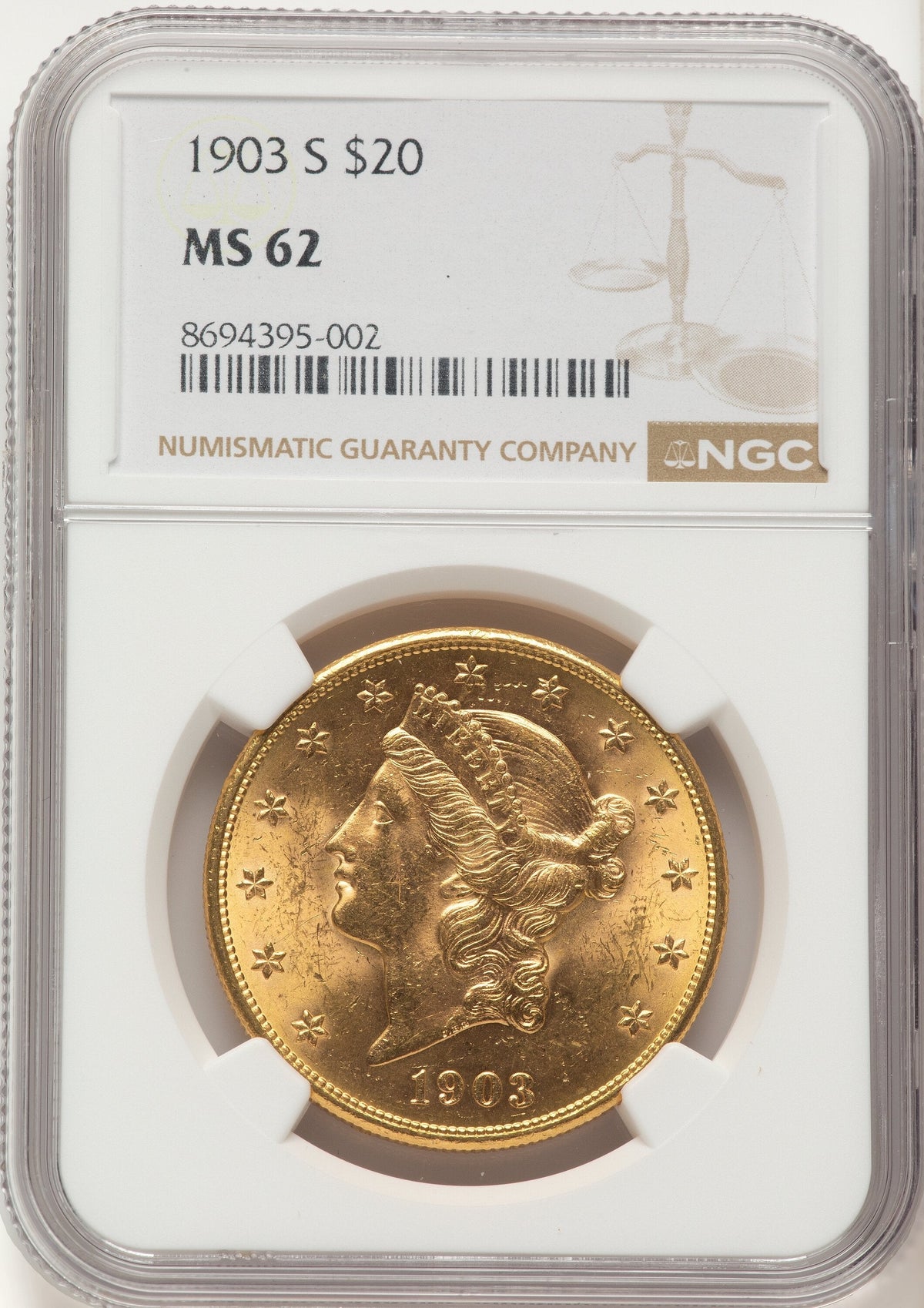 1903-S $20 Liberty Double Eagle NGC MS62