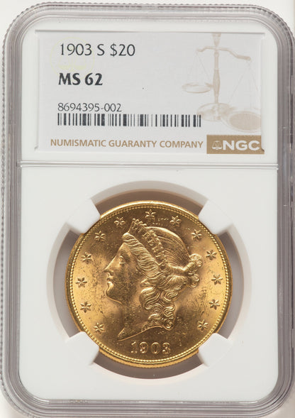 1903-S $20 Liberty Double Eagle NGC MS62