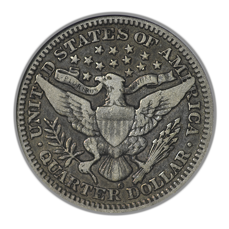 1904-O Barber Quarter 25C ANACS Soapbox VF20