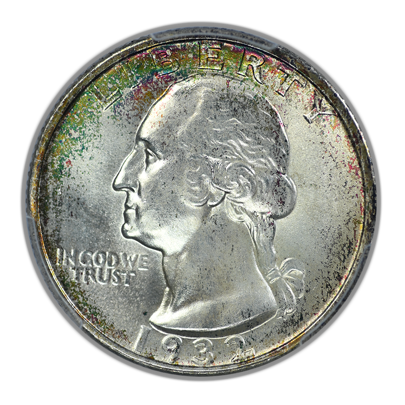 1932-S Washington Quarter 25C PCGS MS65 CAC - TONED!
