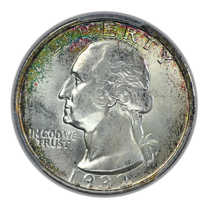 1932-S Washington Quarter 25C PCGS MS65 CAC - TONED!