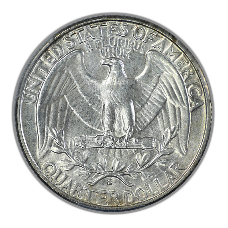 1932-S Washington Quarter 25C PCGS MS65 CAC - TONED!
