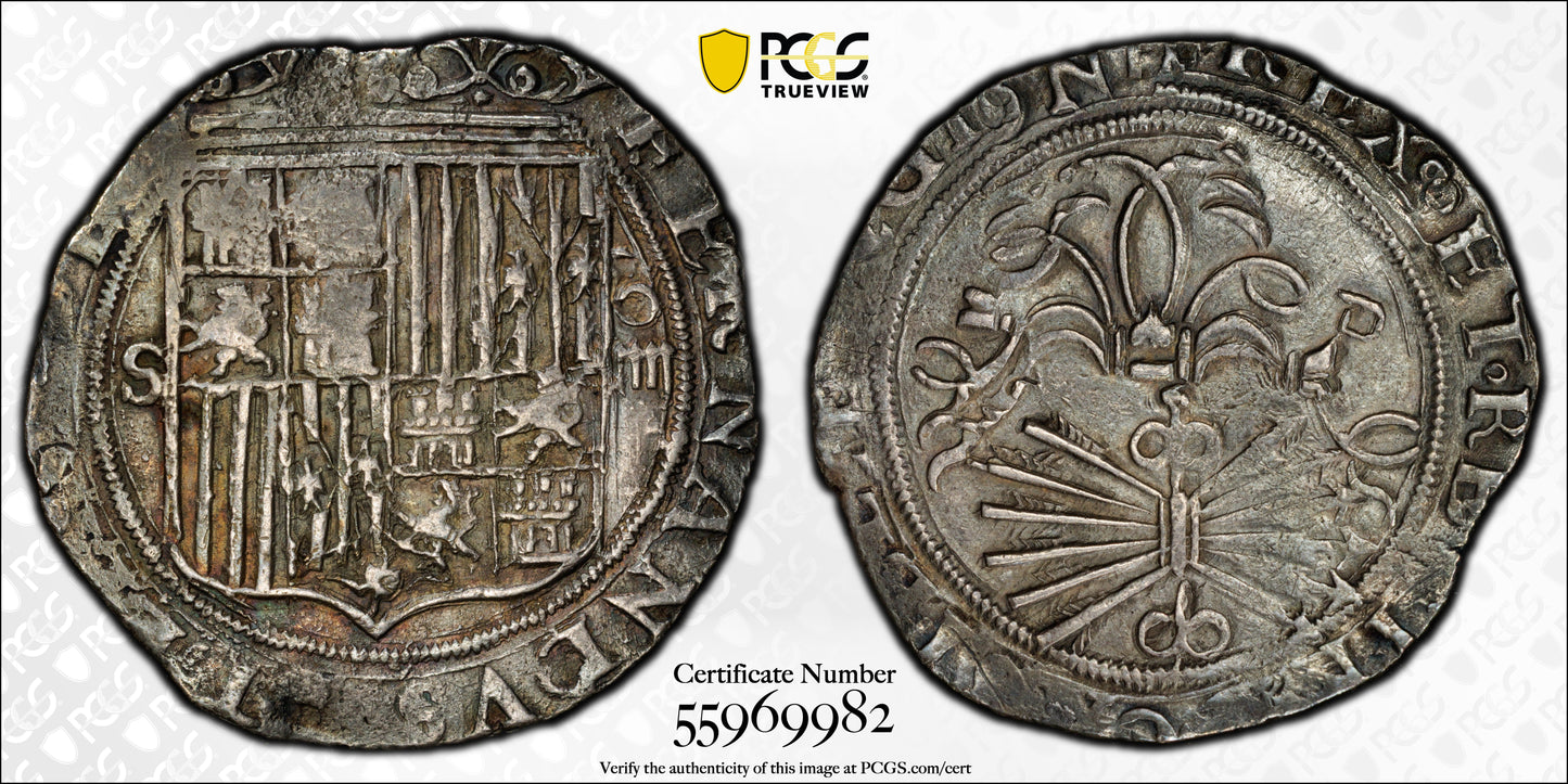(1474-1504)SD Spain 4R Reales PCGS XF40 Calico-564 Sevilla