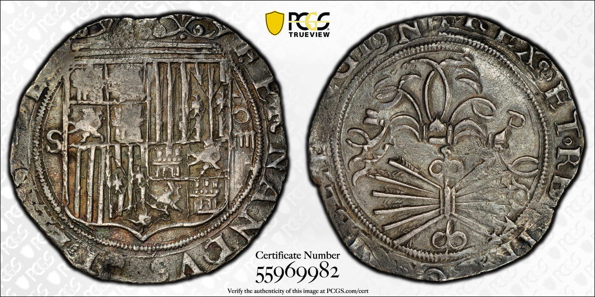 (1474-1504)SD Spain 4R Reales PCGS XF40 Calico-564 Sevilla