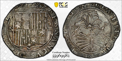 (1474-1504)SD Spain 4R Reales PCGS XF40 Calico-564 Sevilla