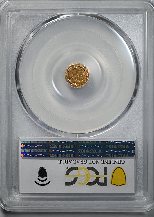 1871 Round California Fractional Gold Liberty Head 1/4 Dollar G25C PCGS AU Detail BG-838
