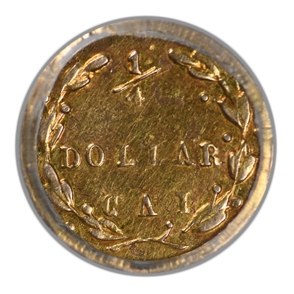 1871 Round California Fractional Gold Liberty Head 1/4 Dollar G25C PCGS AU Detail BG-838