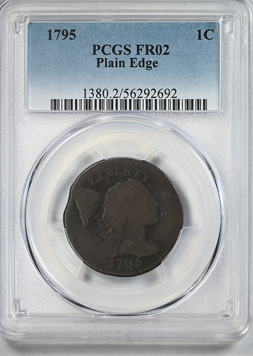 1795 Liberty Cap Large Cent 1C PCGS FR02 - Plain Edge