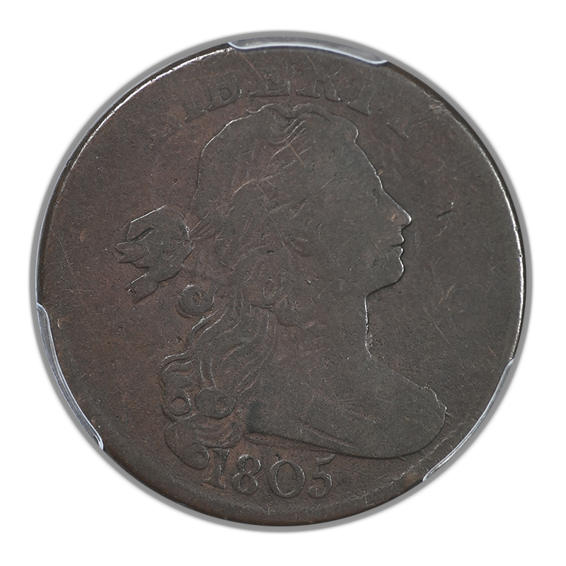 1805 Draped Bust Large Cent 1C PCGS VG10 CAC