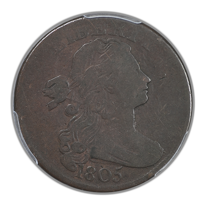 1805 Draped Bust Large Cent 1C PCGS VG10 CAC