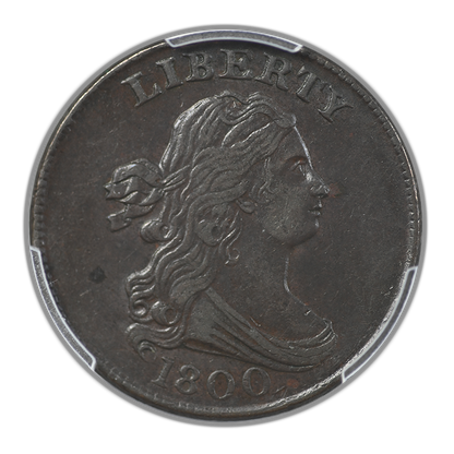 1800 Draped Bust Half Cent 1/2C PCGS AU53 CAC