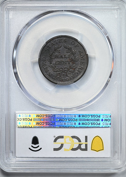1804 Draped Bust Half Cent 1/2C PCGS MS62BN - Crosslet 4, Stems
