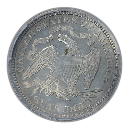 1866 Liberty Seated Quarter 25C PCGS MS63 - Motto