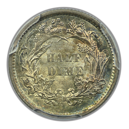 1861 Liberty Seated Half Dime H10C PCGS MS66