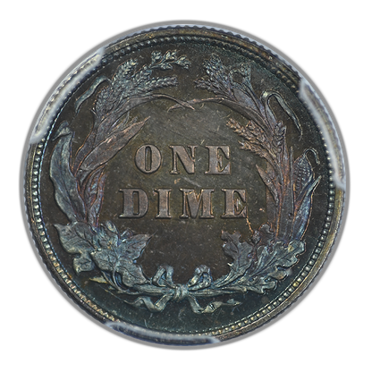 1892 Proof Barber Dime 10C PCGS PR66 CAC - TONED!