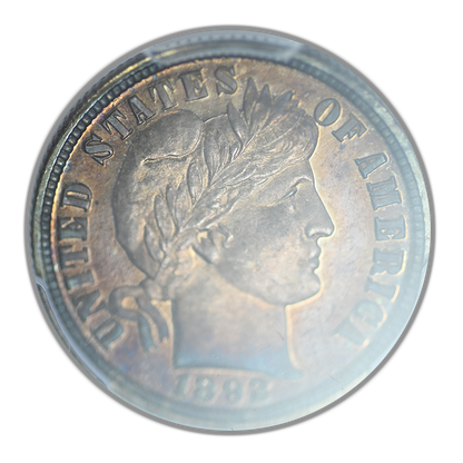 1892 Proof Barber Dime 10C PCGS PR66 CAC - TONED!