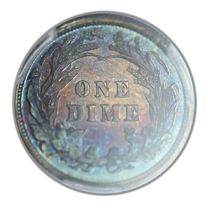 1892 Proof Barber Dime 10C PCGS PR66 CAC - TONED!