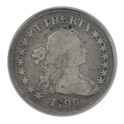 1796 Draped Bust Dollar $1 PCGS Genuine G Detail - Large Date, Small Letters