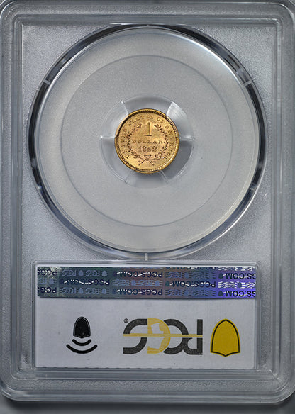 1852 Type 1 Liberty Head Gold Dollar G$1 PCGS MS65