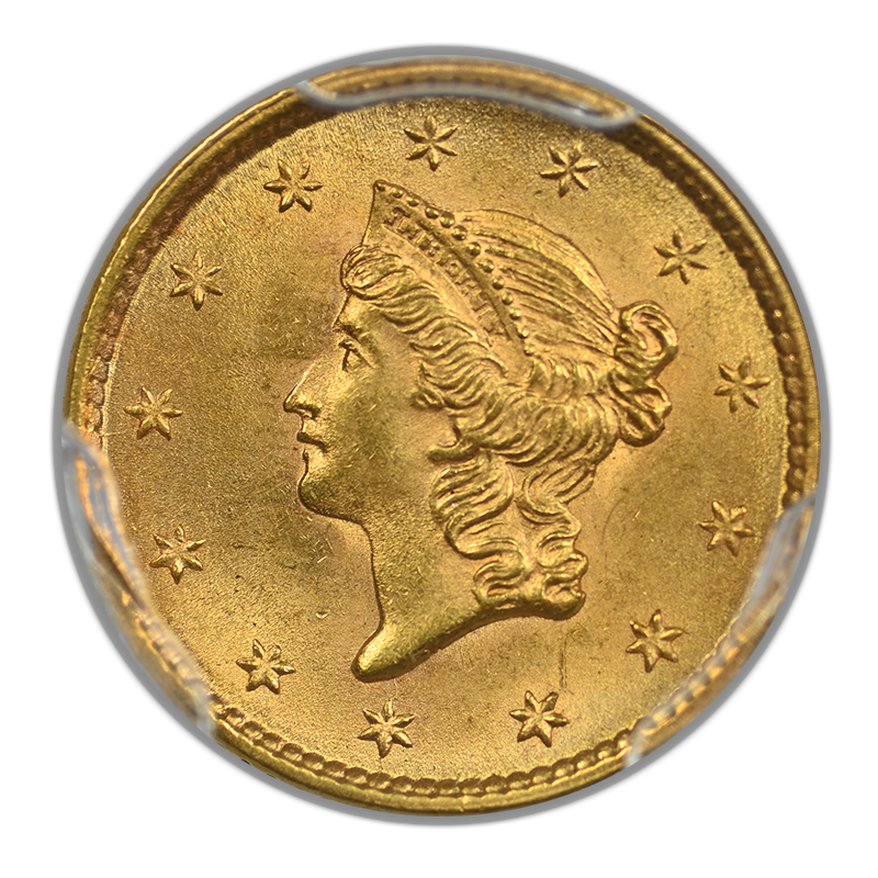 1852 Type 1 Liberty Head Gold Dollar G$1 PCGS MS65