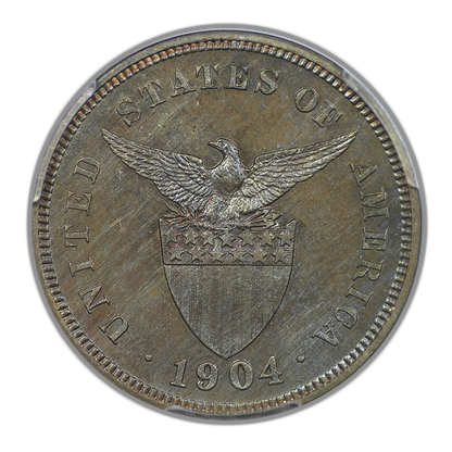 1904 Proof U.S. Philippines 5C Centavos PCGS PR64 - TONED!