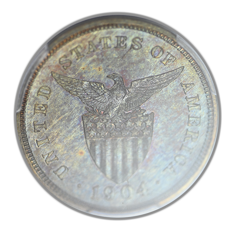 1904 Proof U.S. Philippines 5C Centavos PCGS PR64 - TONED!
