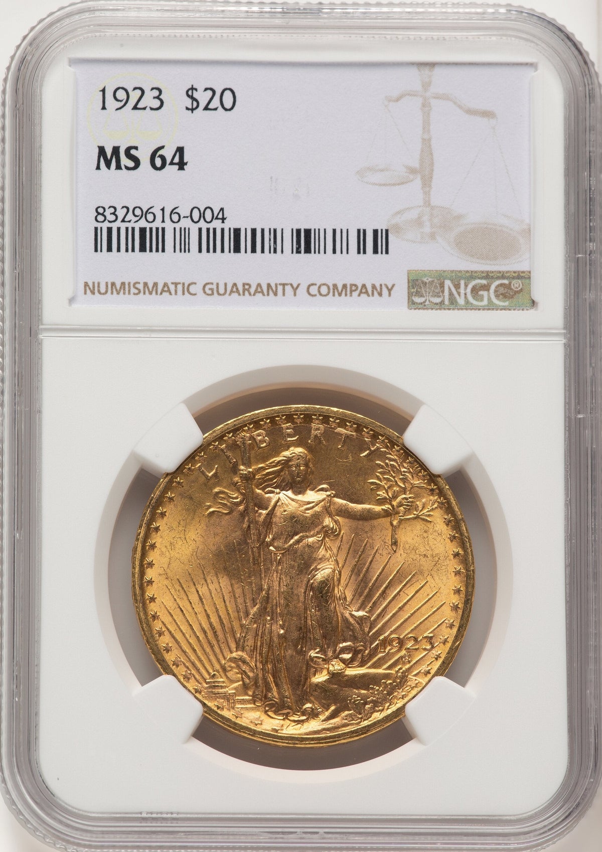 1923 $20 Saint-Gaudens Double Eagle NGC MS64