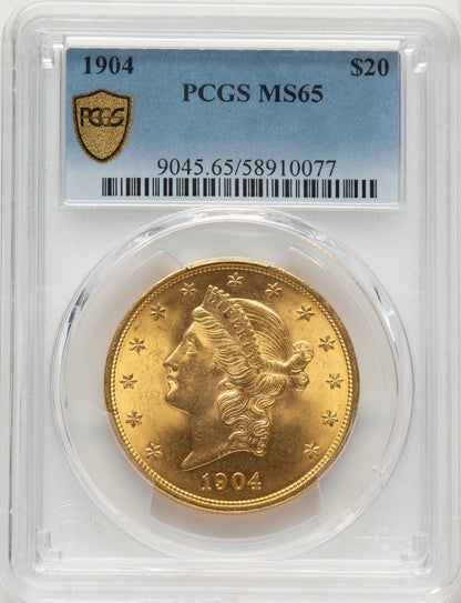 1904 $20 Liberty Liberty Double Eagle PCGS MS65
