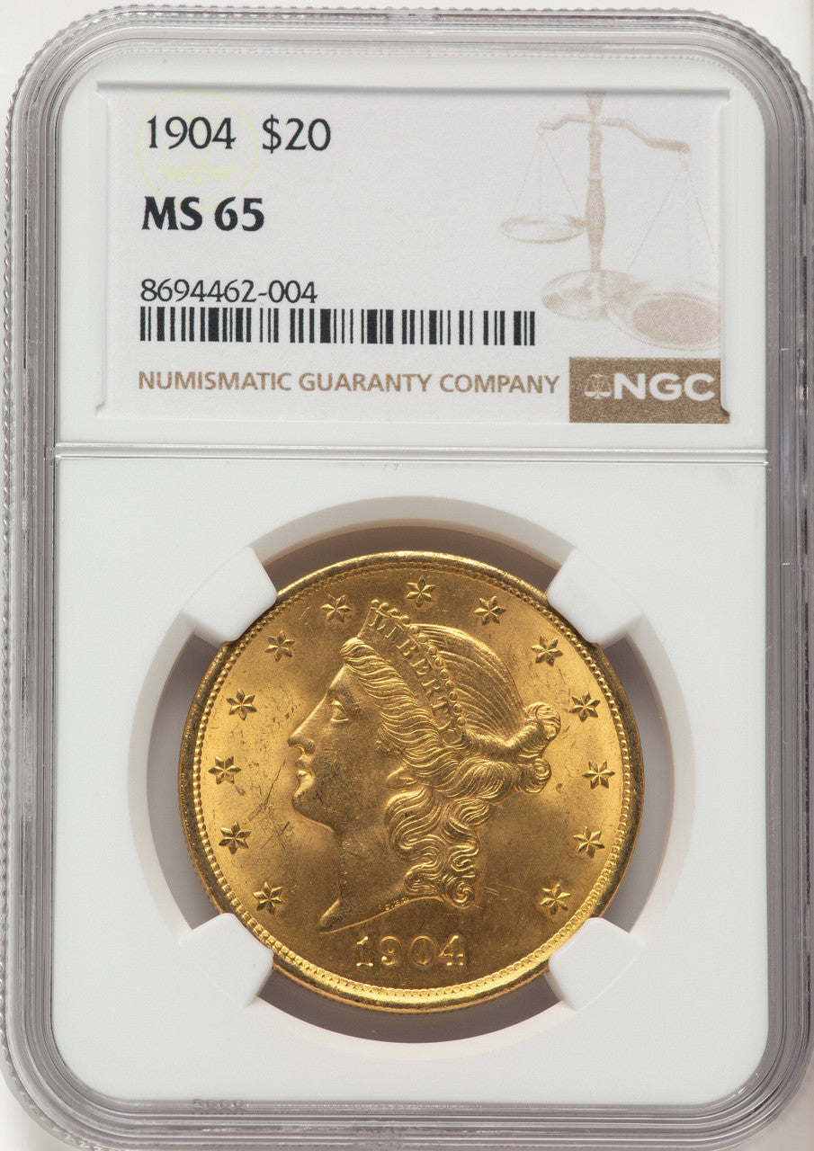1904 $20 Liberty Liberty Double Eagle NGC MS65
