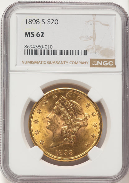 1898-S $20 Liberty Double Eagle NGC MS62