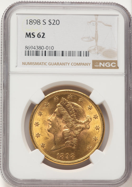 1898-S $20 Liberty Double Eagle NGC MS62