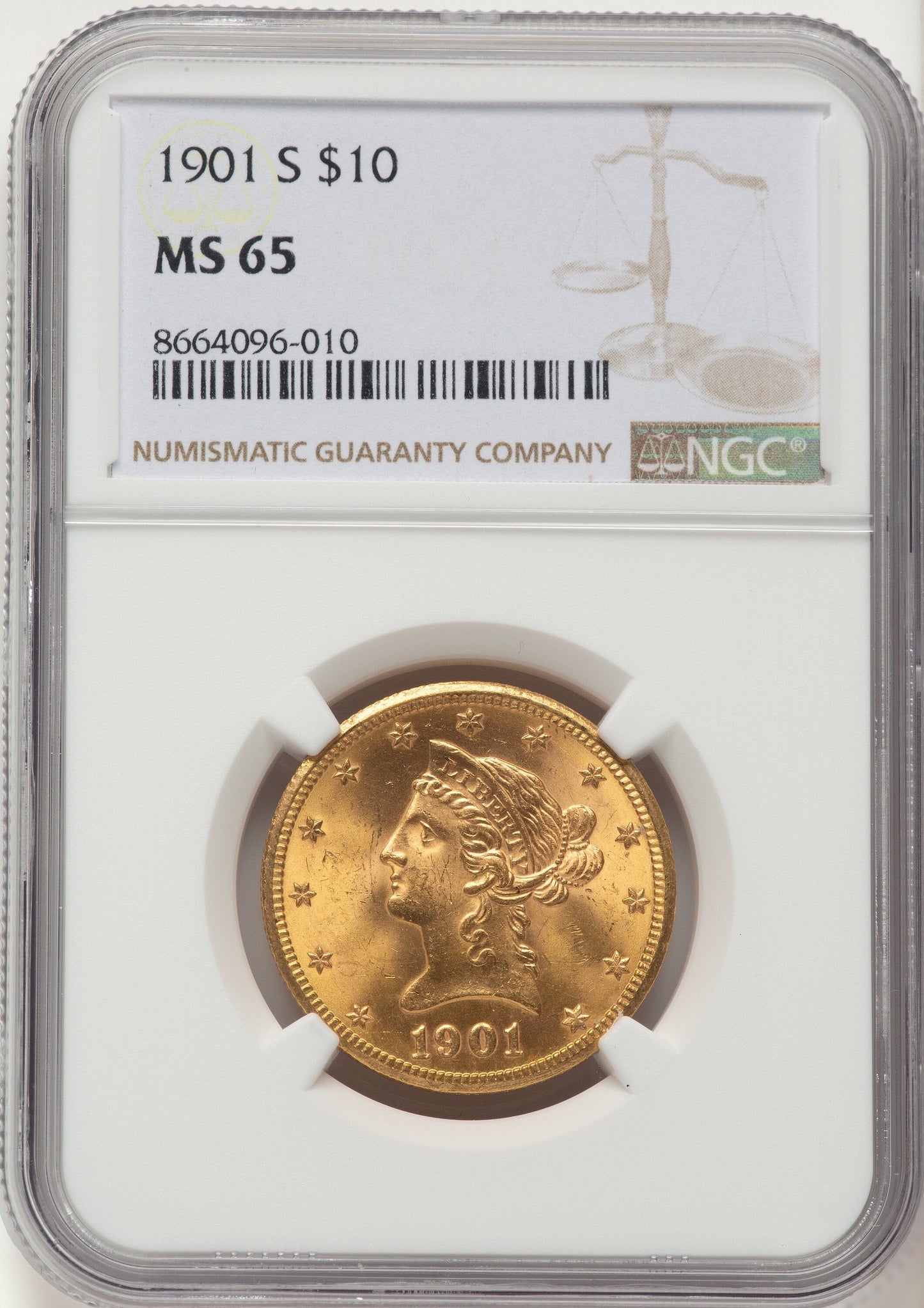 1901-S $10 Liberty Eagle NGC MS65