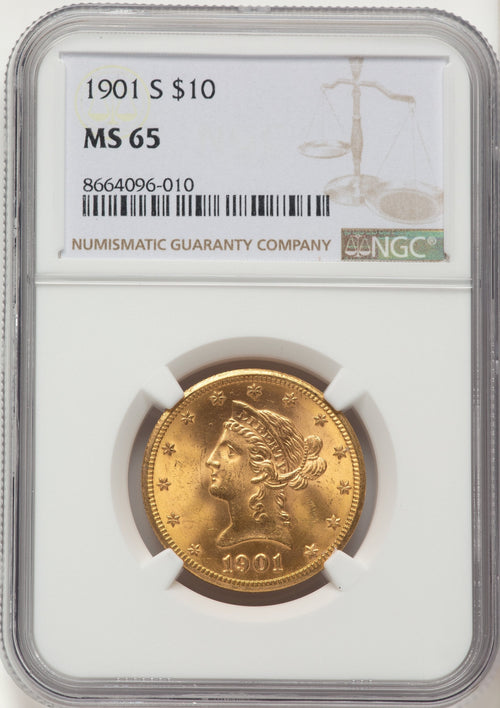 1901-S $10 Liberty Eagle NGC MS65