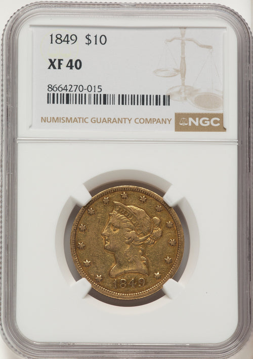 1849 $10 Liberty Eagle NGC XF40