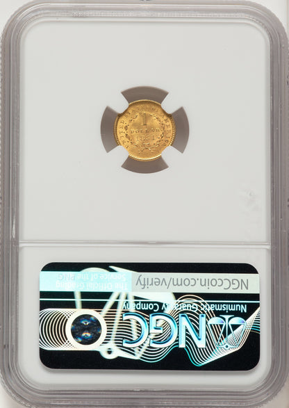 1851 G$1 Gold Dollar NGC MS64