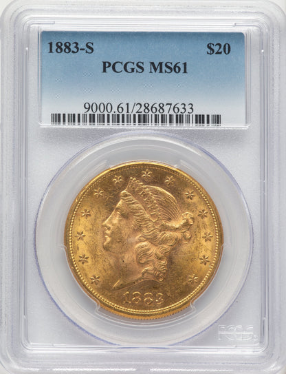 1883-S $20 Liberty Double Eagle PCGS MS61