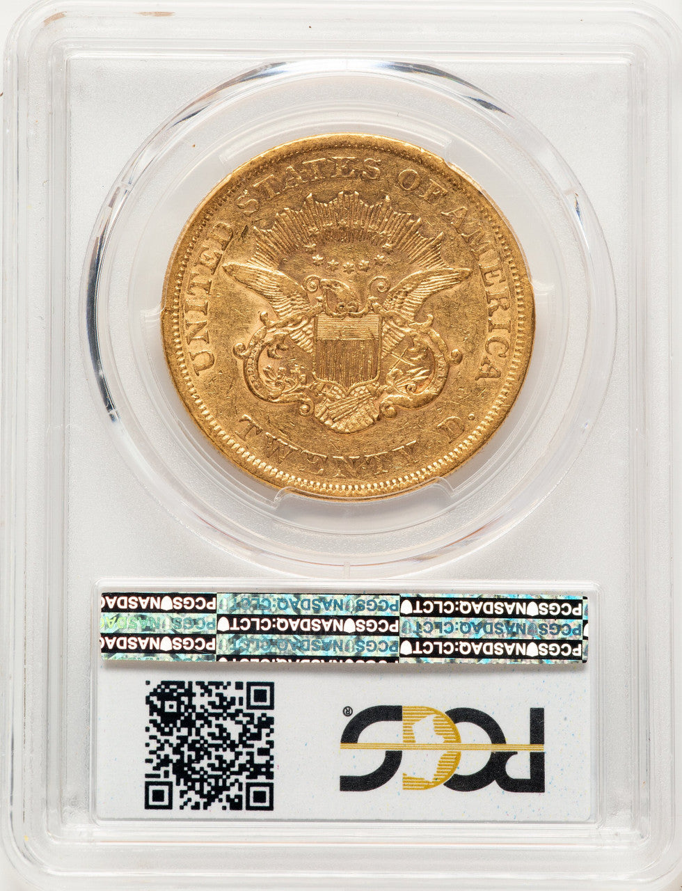 1861 $20 Liberty Double Eagle PCGS AU53