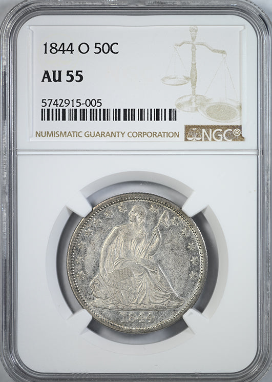 1844-O Liberty Seated Half Dollar 50C NGC AU55
