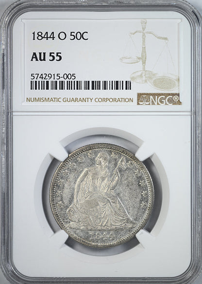 1844-O Liberty Seated Half Dollar 50C NGC AU55