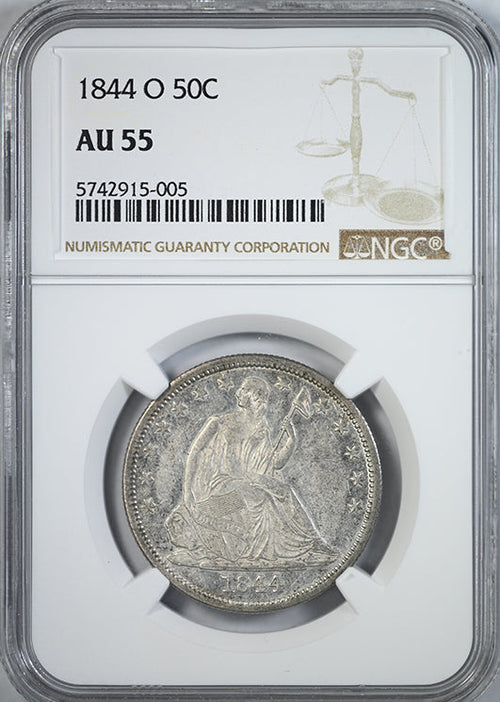 1844-O Liberty Seated Half Dollar 50C NGC AU55
