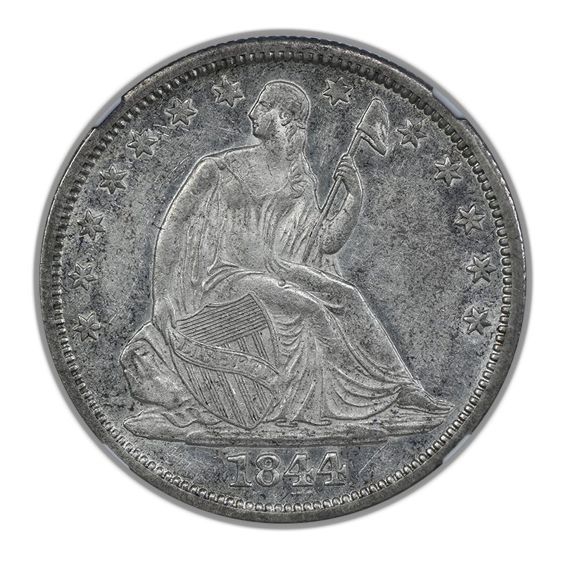 1844-O Liberty Seated Half Dollar 50C NGC AU55