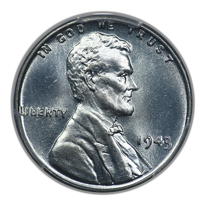 1943 Steel Lincoln Wheat Cent 1C PCGS MS67 CAC