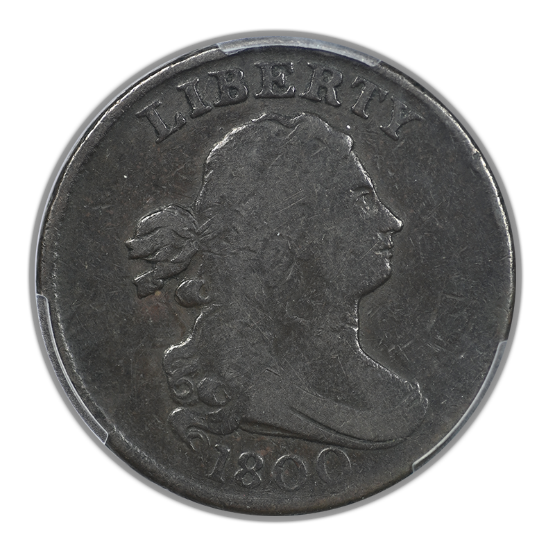 1800 Draped Bust Half Cent 1/2C PCGS F12
